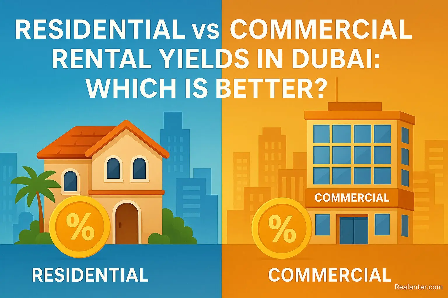 Residential vs Commercial Rental Yields in Dubai